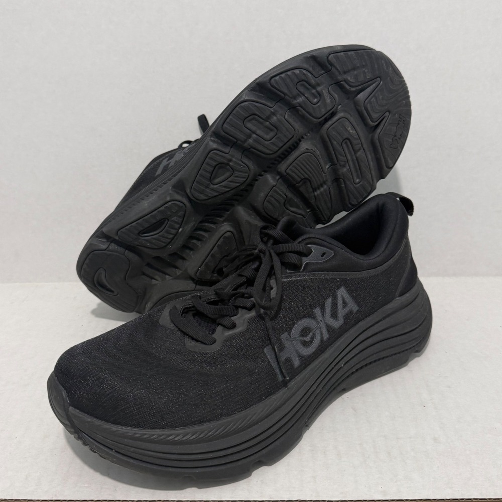 Hoka Gaviota 5 Black Black Running Shoes 1134235 BBLC Mens 8 Womens 9.5B